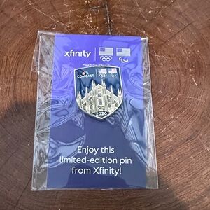 2026 Winter Olympics USA Special Edition Silver Pin Comcast